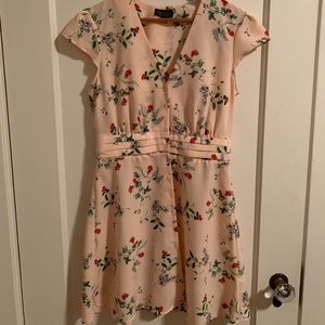 Topshop pink floral dress